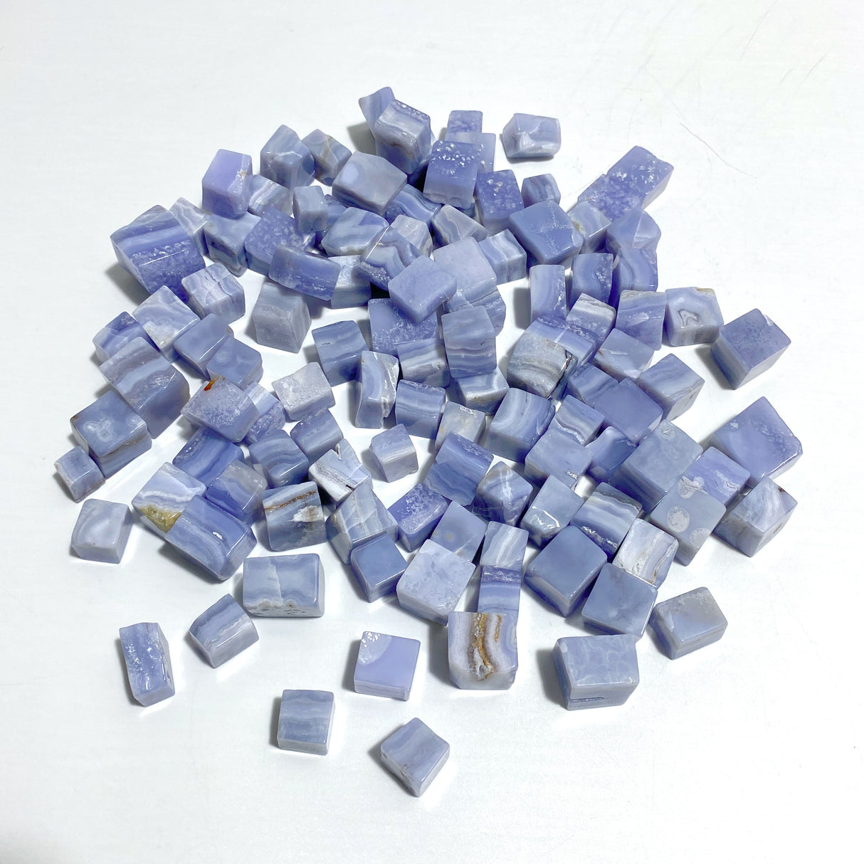 Irregular Blue Lace Agate Cube Wholesale