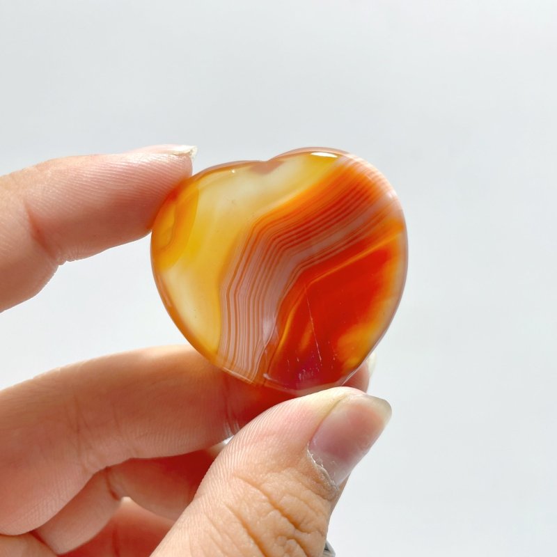 Carnelian Worry Stones Heart Wholesale - Wholesale Crystals