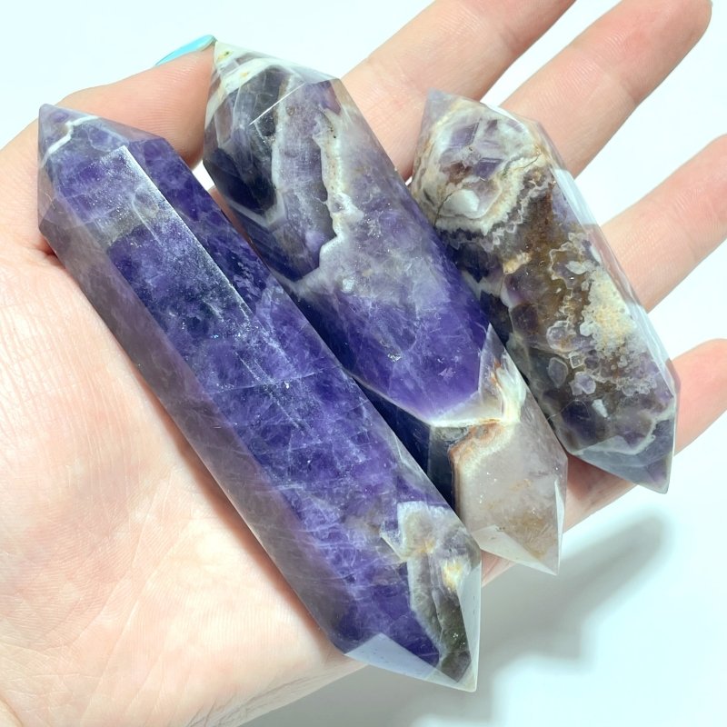 Chevron Amethyst Double Points Wholesale - Wholesale Crystals
