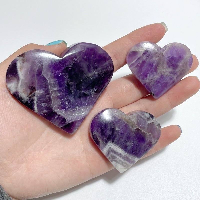 Chevron Amethyst Heart Shape Wholesale - Wholesale Crystals