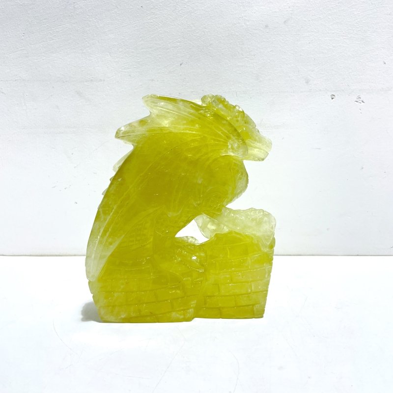 Citrine Flying Dragon Castle Carving - Wholesale Crystals