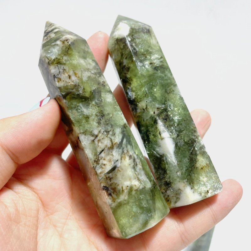 Clear Green Mica Point Wholesale - Wholesale Crystals