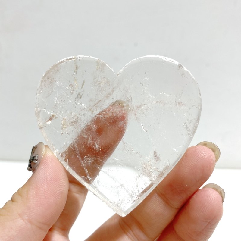 Clear Quartz Heart Wing Carving With Stand -Wholesale Crystals