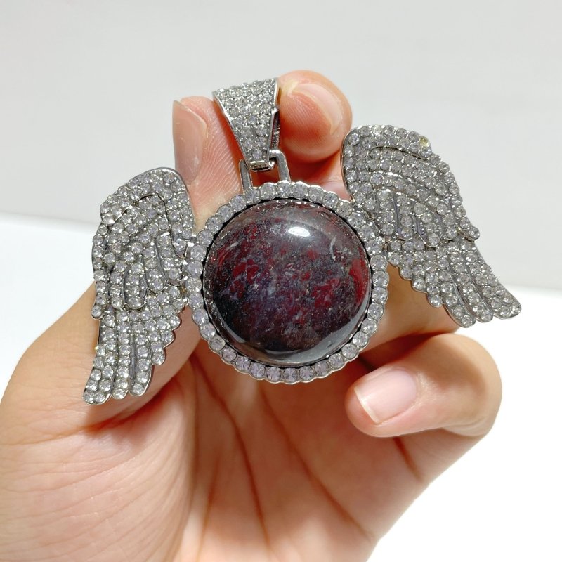 Clearance(defect) - 10 Types Wing Pendants Wholesale Amethyst Chevron Green Aventurine Tiger Eye - Wholesale Crystals