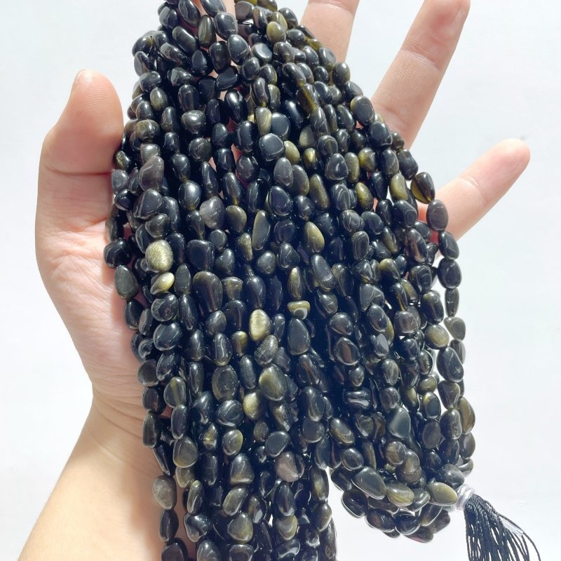 Crystal Stone Free Form DIY Bracelet Sunstone Gold Sheen Obsidian Prehnite - Wholesale Crystals