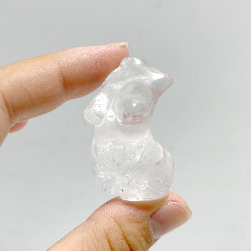 Curvy Crystal Goddess Carving Wholesale Fire Quartz Moss Agate Rose Quartz (Crack) -Wholesale Crystals