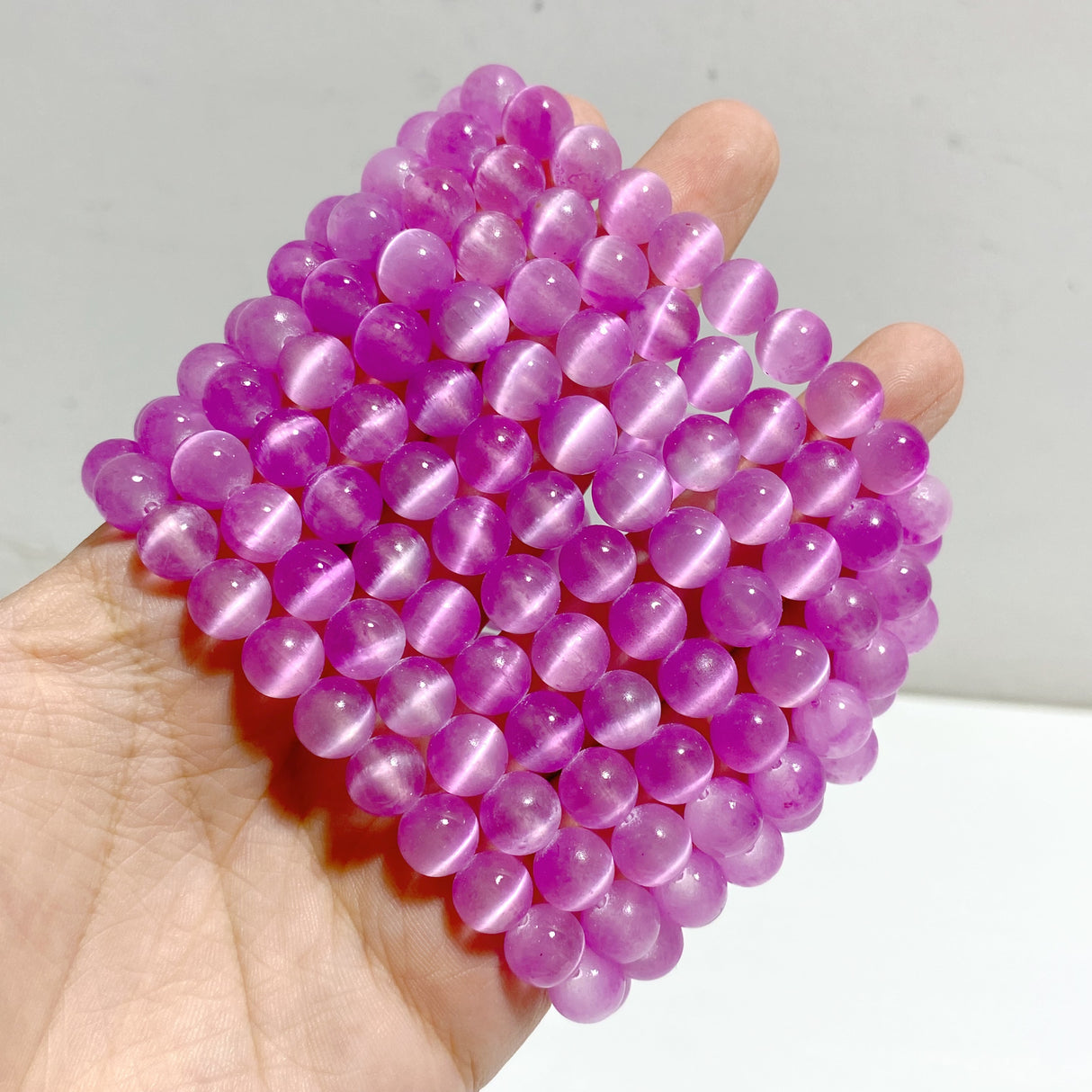 2 Types Purple Aura Selenite Bracelet Wholesale