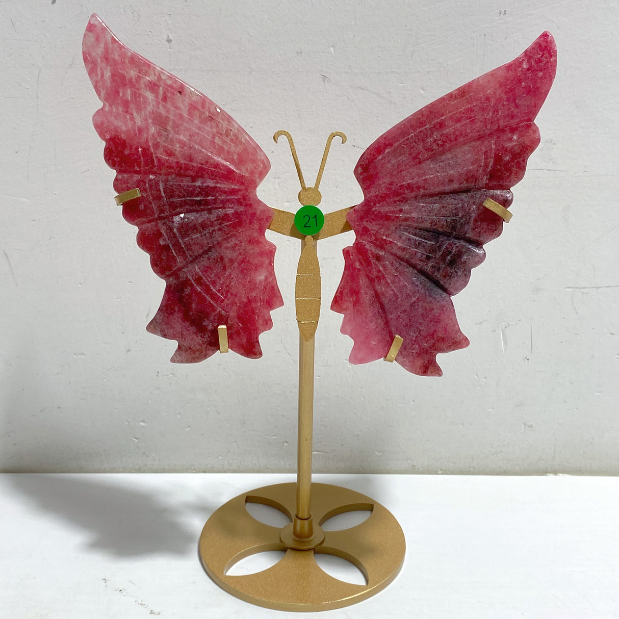 Rhodonite Mixed Quartz Butterfly Wing With Stand Wholesale (No.19-23)