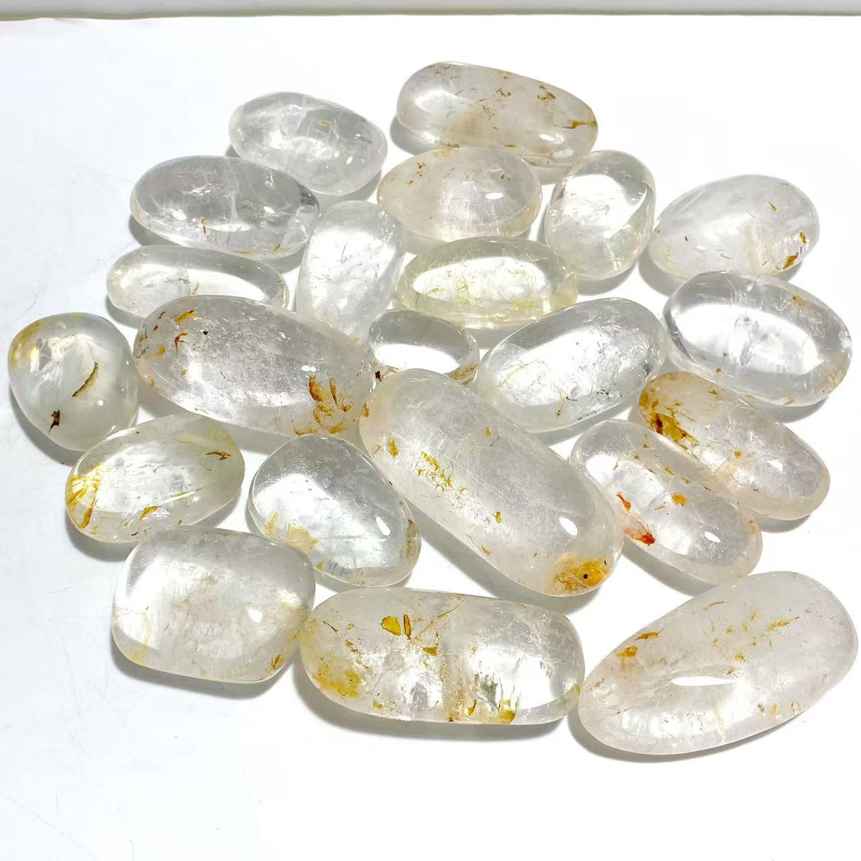 Large Clear Quartz Palm Stone Wholesale