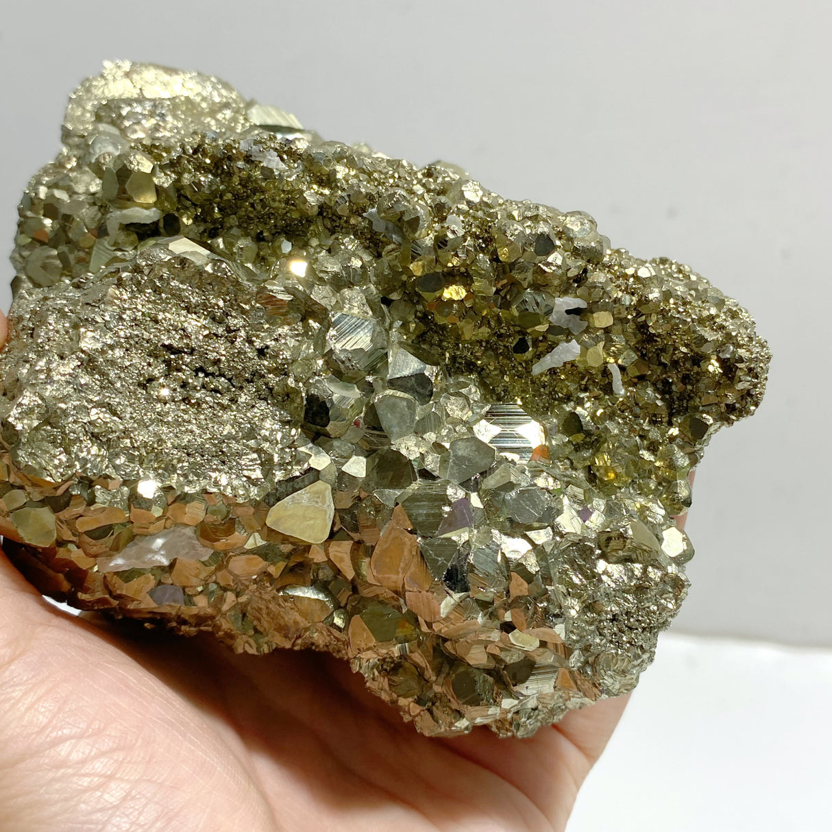 Natural Pyrite Mineral Specimen With Stand #A2