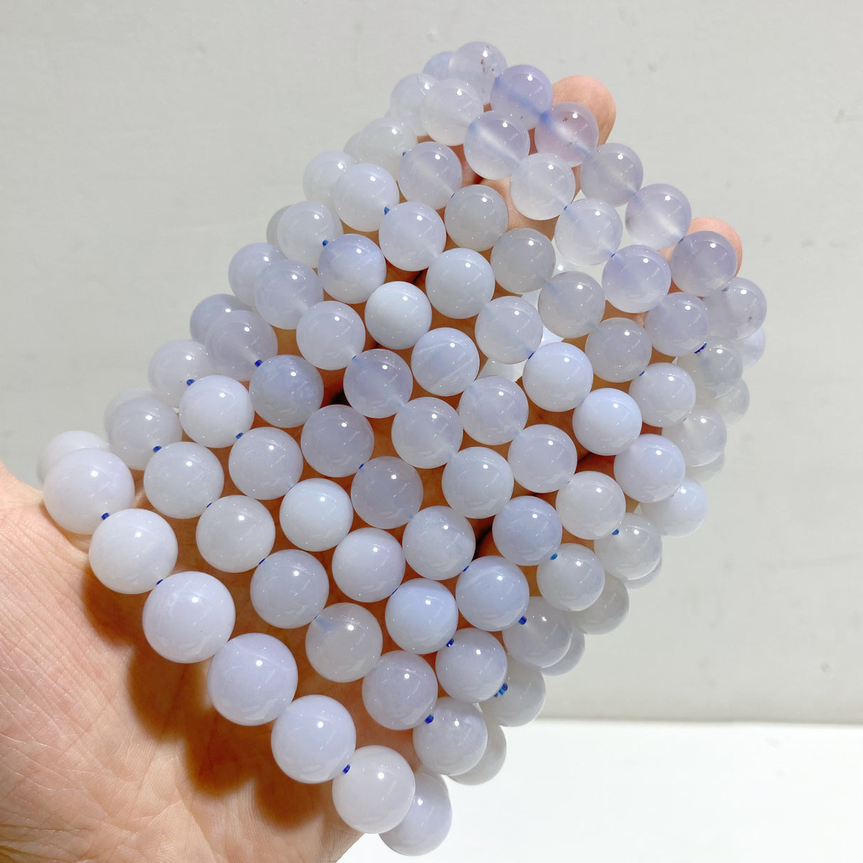 10 Pieces Blue Chalcedony Bracelets Closeout