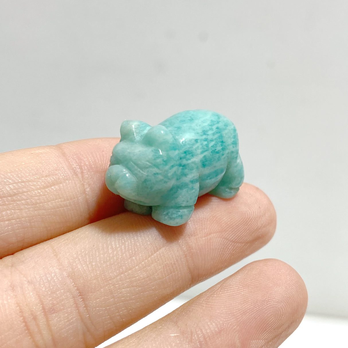Mini Amazonite Pig Carving Wholesale