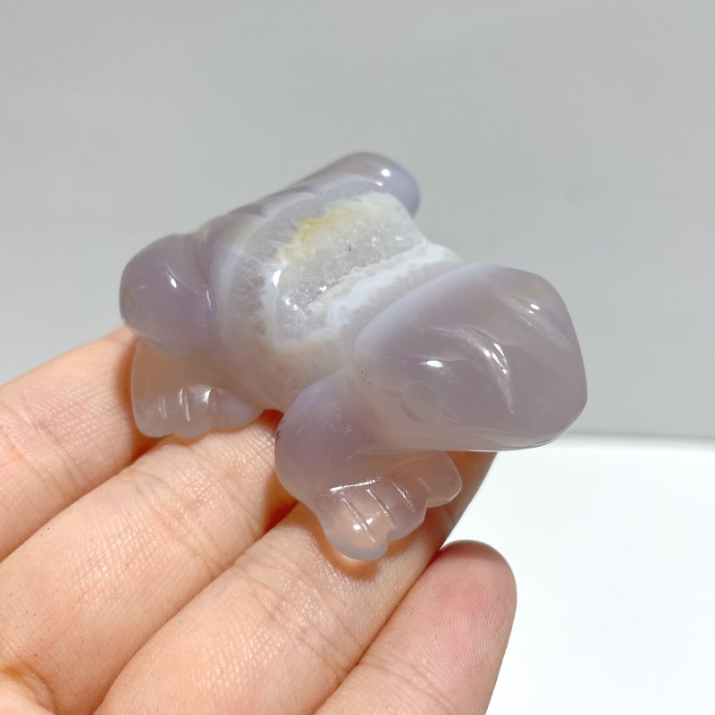 Geode Druzy Agate Frog Carving Wholesale - Wholesale Crystals