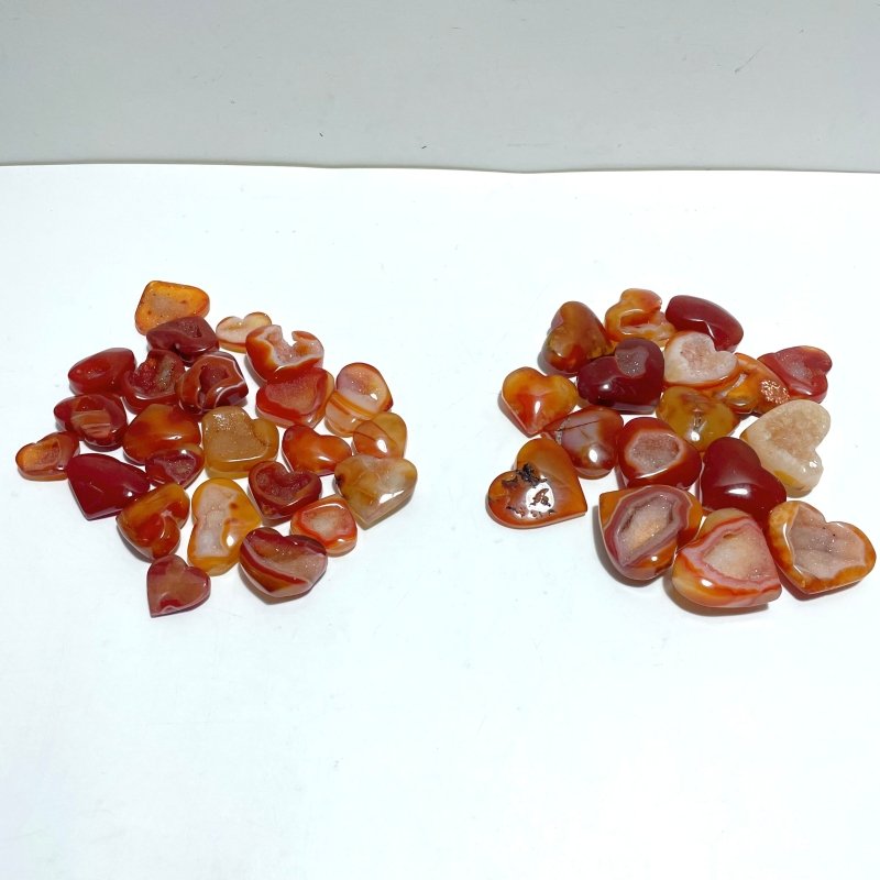 Geode Druzy Carnelian Heart Wholesale - Wholesale Crystals
