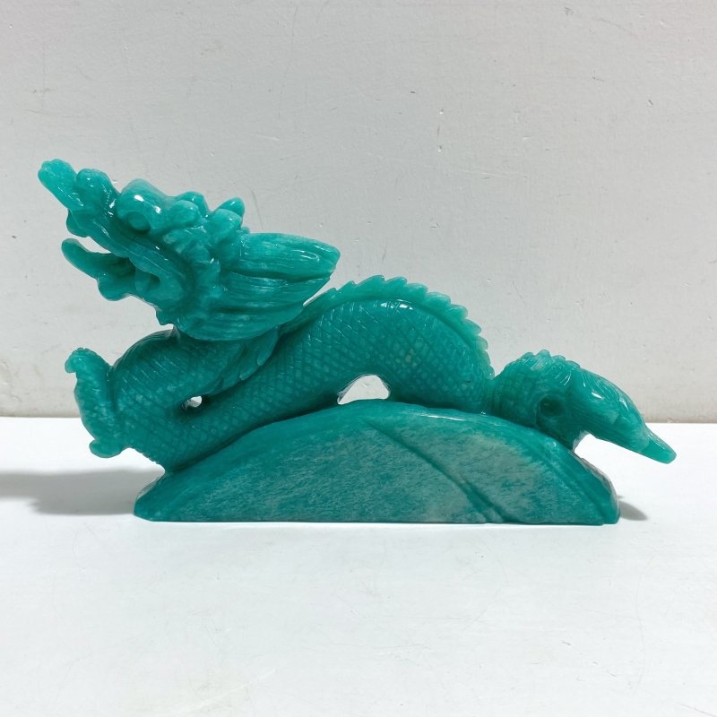 High Quality Amazonite Chinese Dragon Carving -Wholesale Crystals