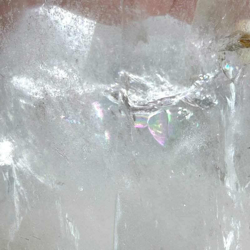 High Quality Large Clear Quartz Crystal Point Raw Bottom With Rainbow - Wholesale Crystals