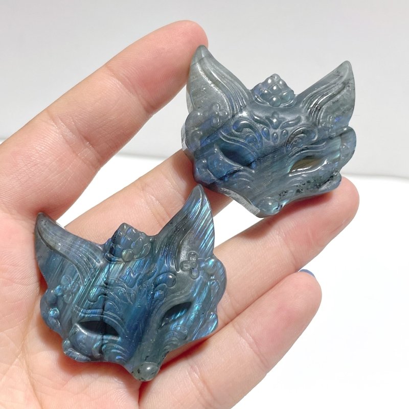 Labradorite Fox Face Carving Wholesale - Wholesale Crystals