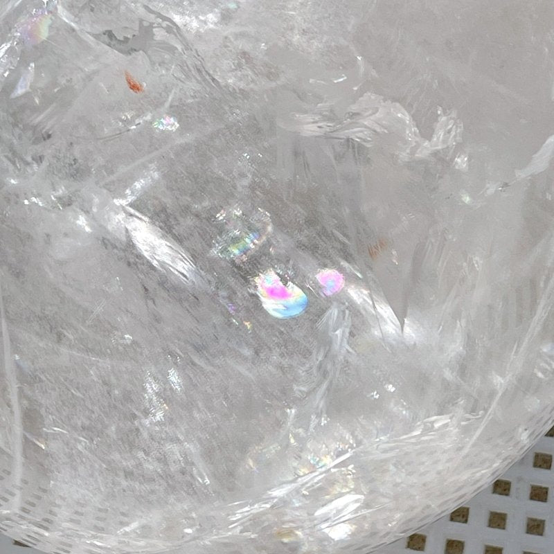 Large 23.8cm Rare Clear Quartz Sphere With Rainbow For Collection - Wholesale Crystals