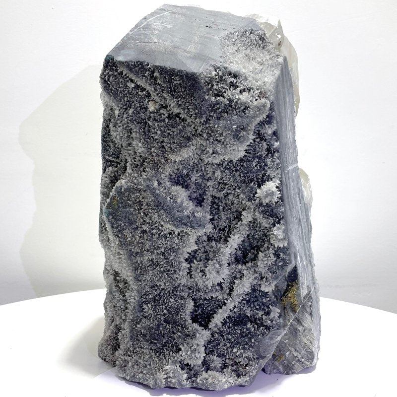 Large Clear Quartz Cluster Mixed Pyrite and White Rainbow Calcite Specimen For Collection - Wholesale Crystals