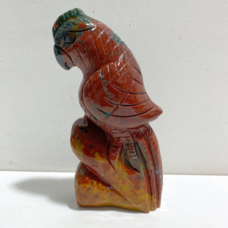 Large Ocean Jasper Parrot Carving -Wholesale Crystals