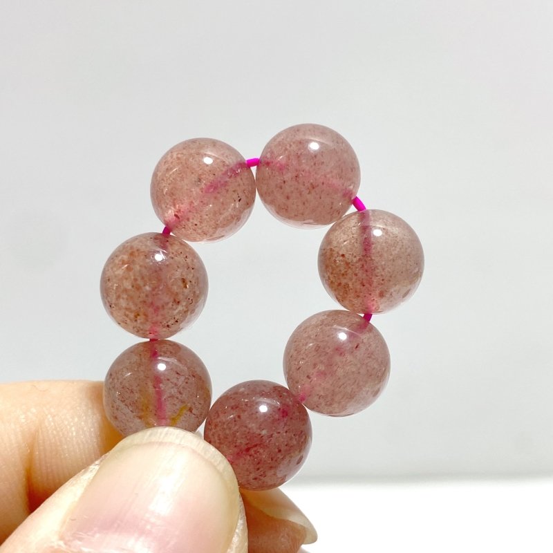 Light Color Strawberry Quartz Bracelet Wholesale - Wholesale Crystals