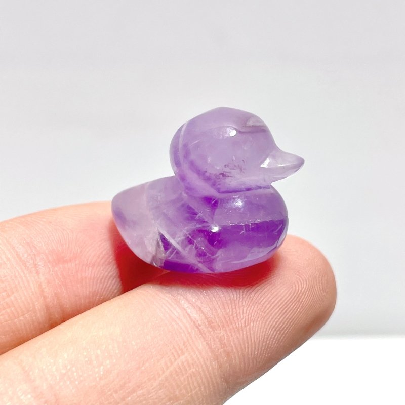 Mini Chevron Amethyst Duck Carving Wholesale - Wholesale Crystals