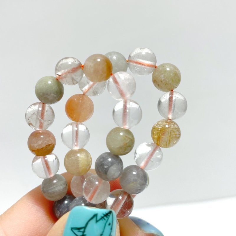 Mixed Color Rutile Quartz Rabbit Hair Garden Quartz Bracelets Wholesale - Wholesale Crystals