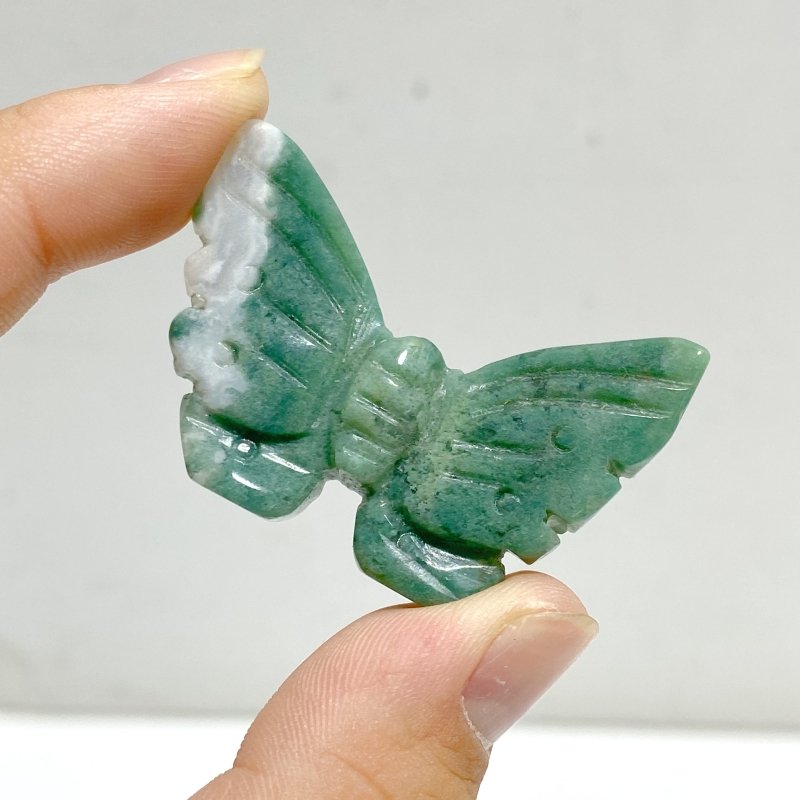 Moss Agate Butterfly Carving Wholesale -Wholesale Crystals