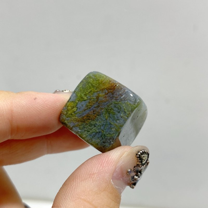 Moss Agate Cube Tumbled Wholesale -Wholesale Crystals