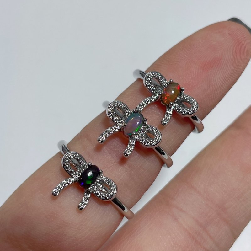 Natural Opal Bow Tie Crystal Ring Wholesale - Wholesale Crystals