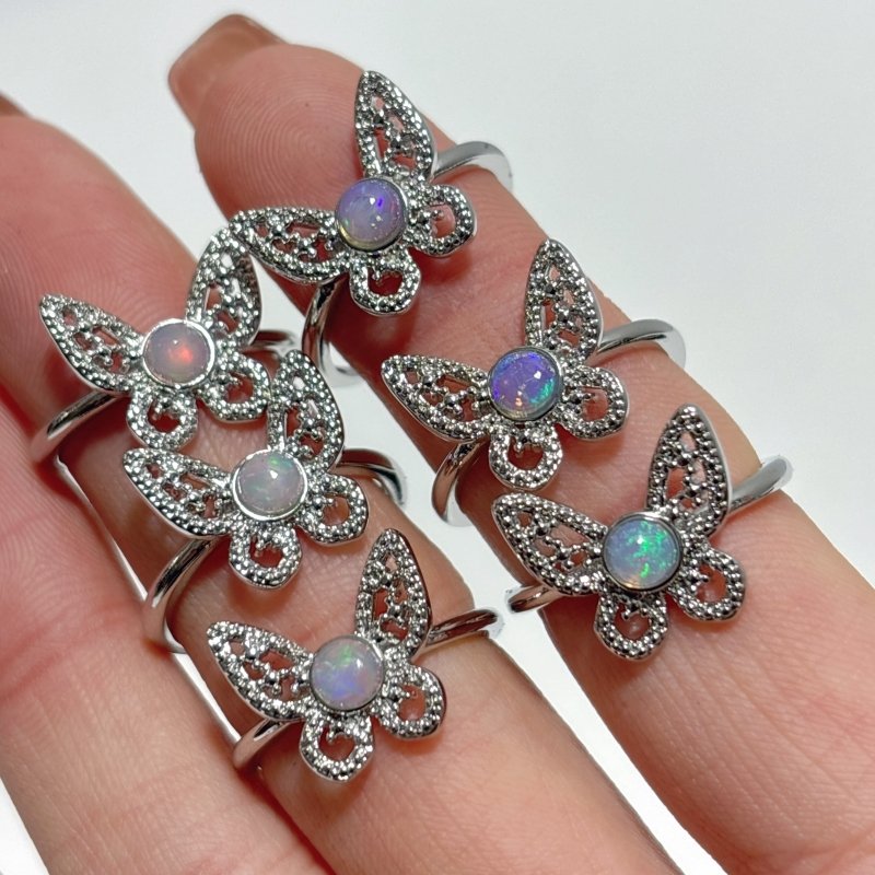 Natural Opal Ring Butterfly Shape Wholesale - Wholesale Crystals