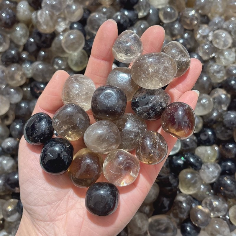 Normal Quality Smoky Quartz Tumbled Wholesale(With Crack) - Wholesale Crystals