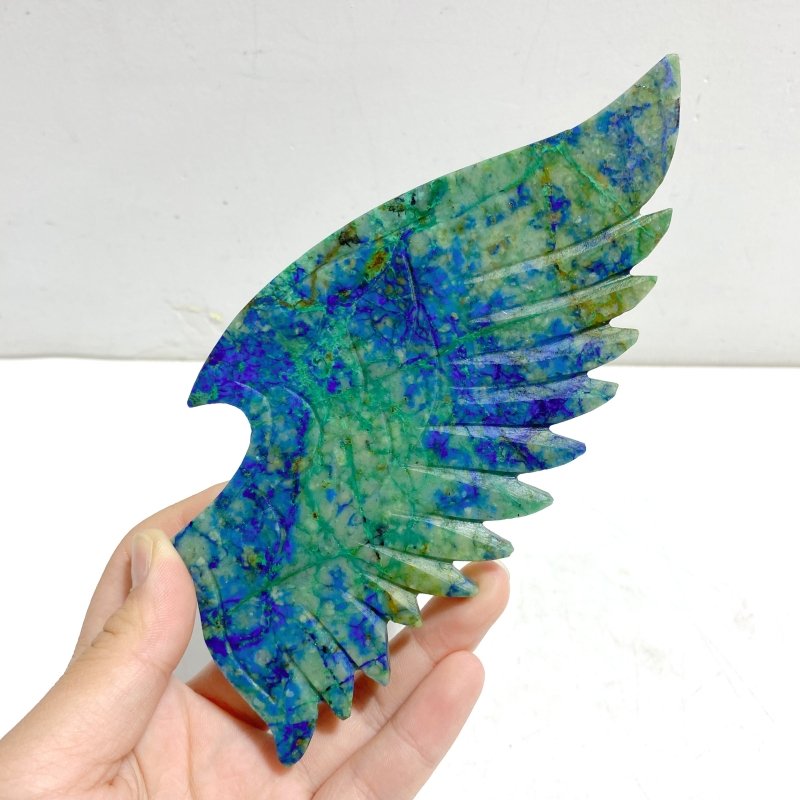 Phoenix Pine Stone Demon And Angel Wing Carving With Stand - Wholesale Crystals