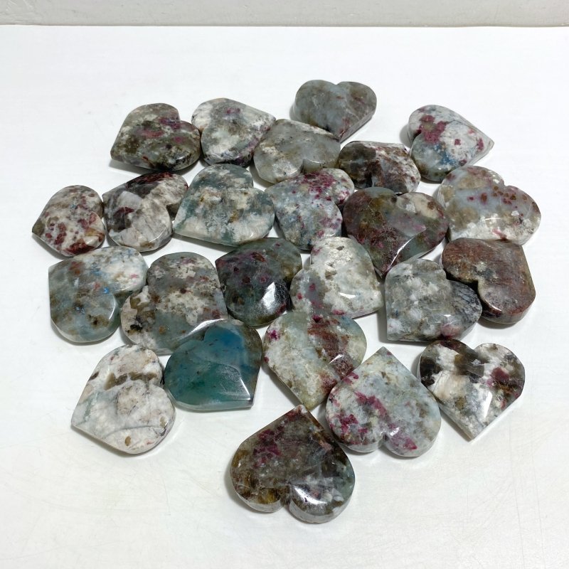 Pink & Blue Tourmaline Heart Wholesale -Wholesale Crystals