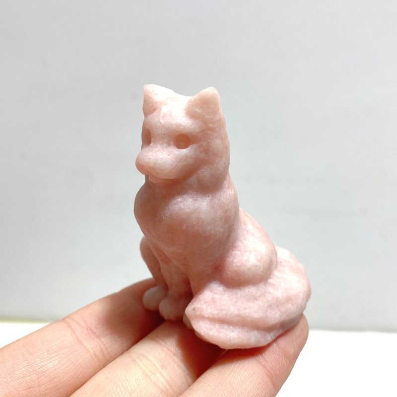 Pink Opal Maine Coon Carving Wholesale - Wholesale Crystals