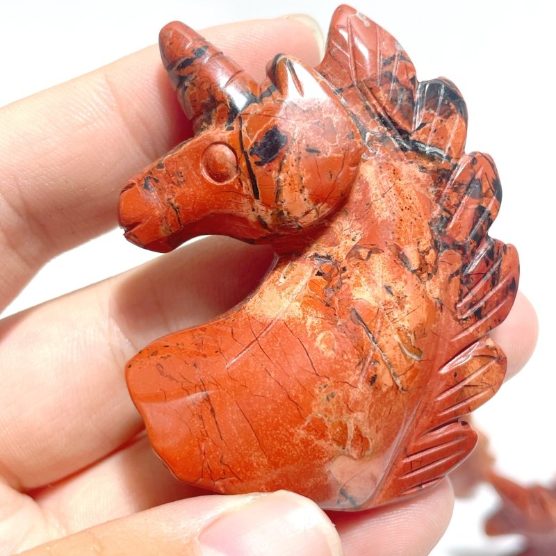 Red Jasper Unicorn Carving Wholesale - Wholesale Crystals