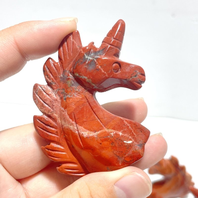 Red Jasper Unicorn Carving Wholesale - Wholesale Crystals