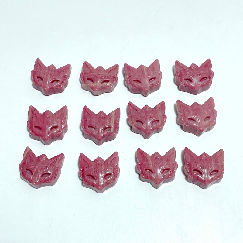 Rhodonite Fox Face Carving Wholesale - Wholesale Crystals