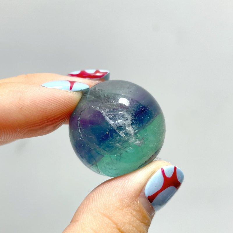 Small Purple Green Colorful Fluorite Sphere Wholesale Closeout - Wholesale Crystals
