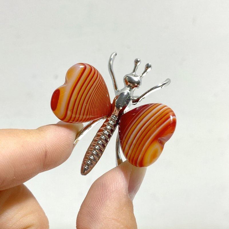 Stripe Carnelian Crystal Butterfly Wholesale -Wholesale Crystals