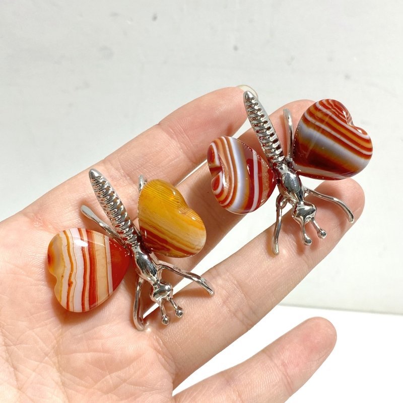 Stripe Carnelian Crystal Butterfly Wholesale -Wholesale Crystals