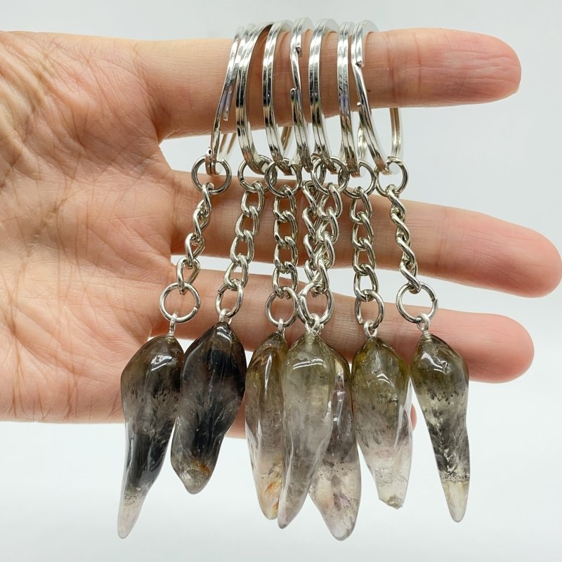 Super 7 Crystal Keychain Wholesale Mixed Citrine Geothite -Wholesale Crystals