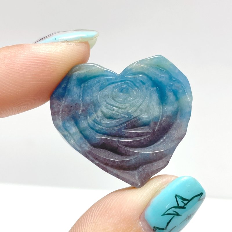 Trolleite Stone Rose Flower Heart Shape Carving Wholesale - Wholesale Crystals