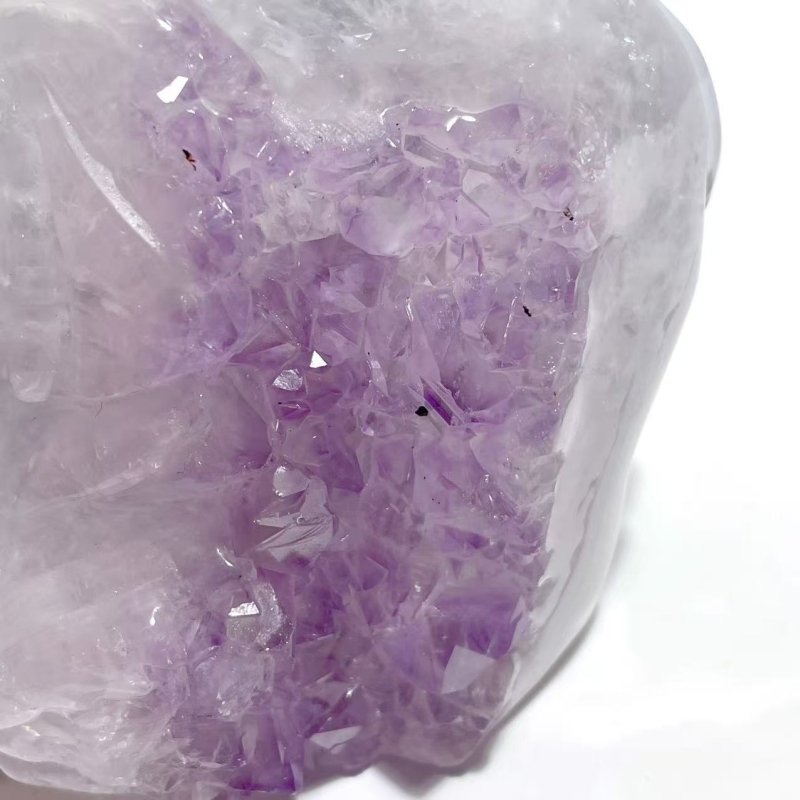 Unique Amethyst Mixed Geode Agate Druzy Elephant Animal Carving A08 - Wholesale Crystals