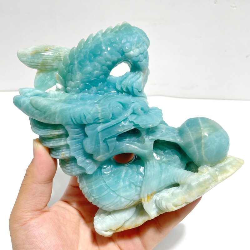 Unique Caribbean Calcite Flying Dragon Carving - Wholesale Crystals