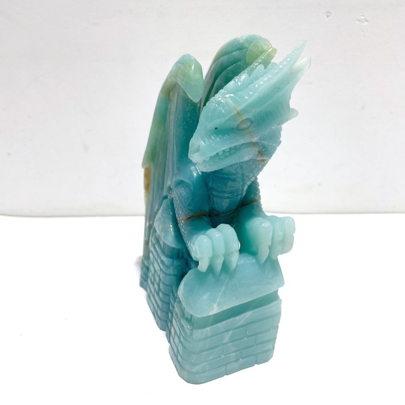 Unique Caribbean Calcite Flying Dragon Castle Carving - Wholesale Crystals