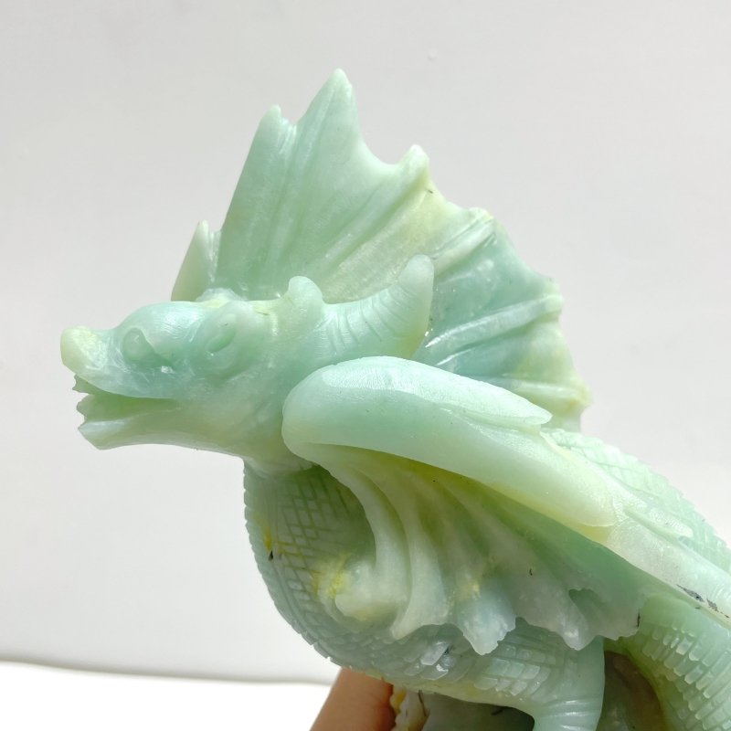 Unique Caribbean Calcite Flying Dragon Castle Carving - Wholesale Crystals