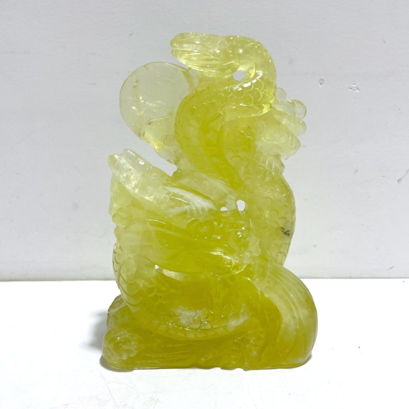 Unique Citrine Dragon Absorbing Water Carving - Wholesale Crystals