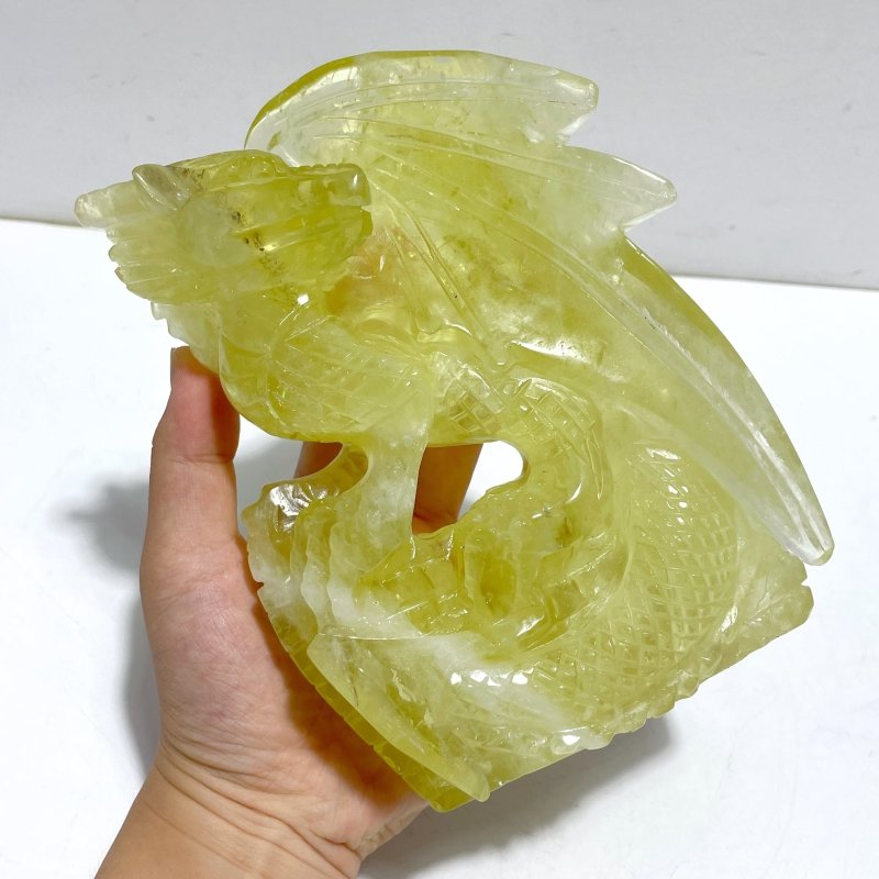 Unique Citrine Flying Dragon Castle Carving - Wholesale Crystals