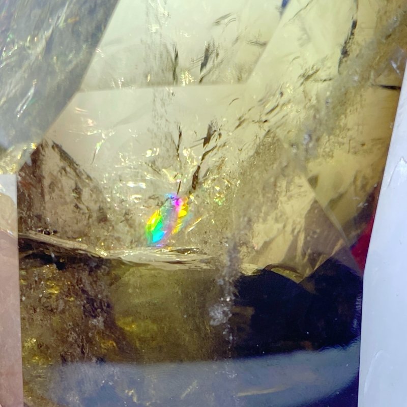 Unique Citrine Tower Point With Rainbow -Wholesale Crystals